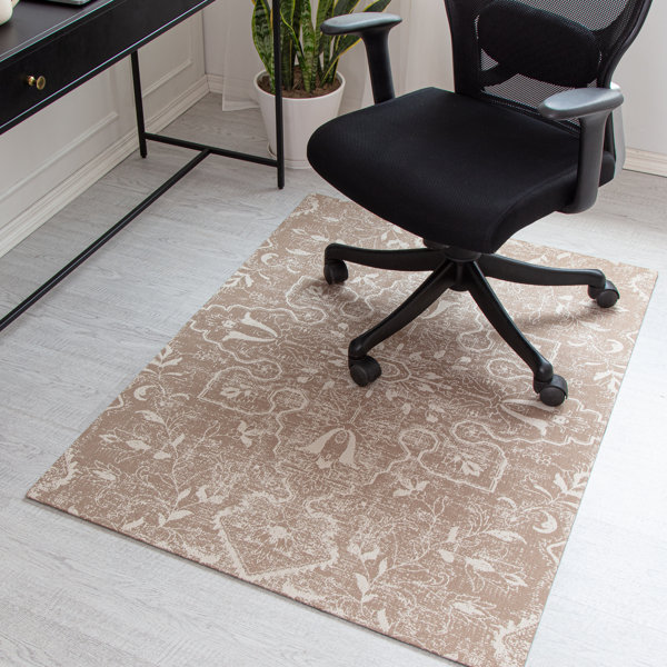 Tamanrasset Rectangular Water Resistant Chair Mat with Straight Edge